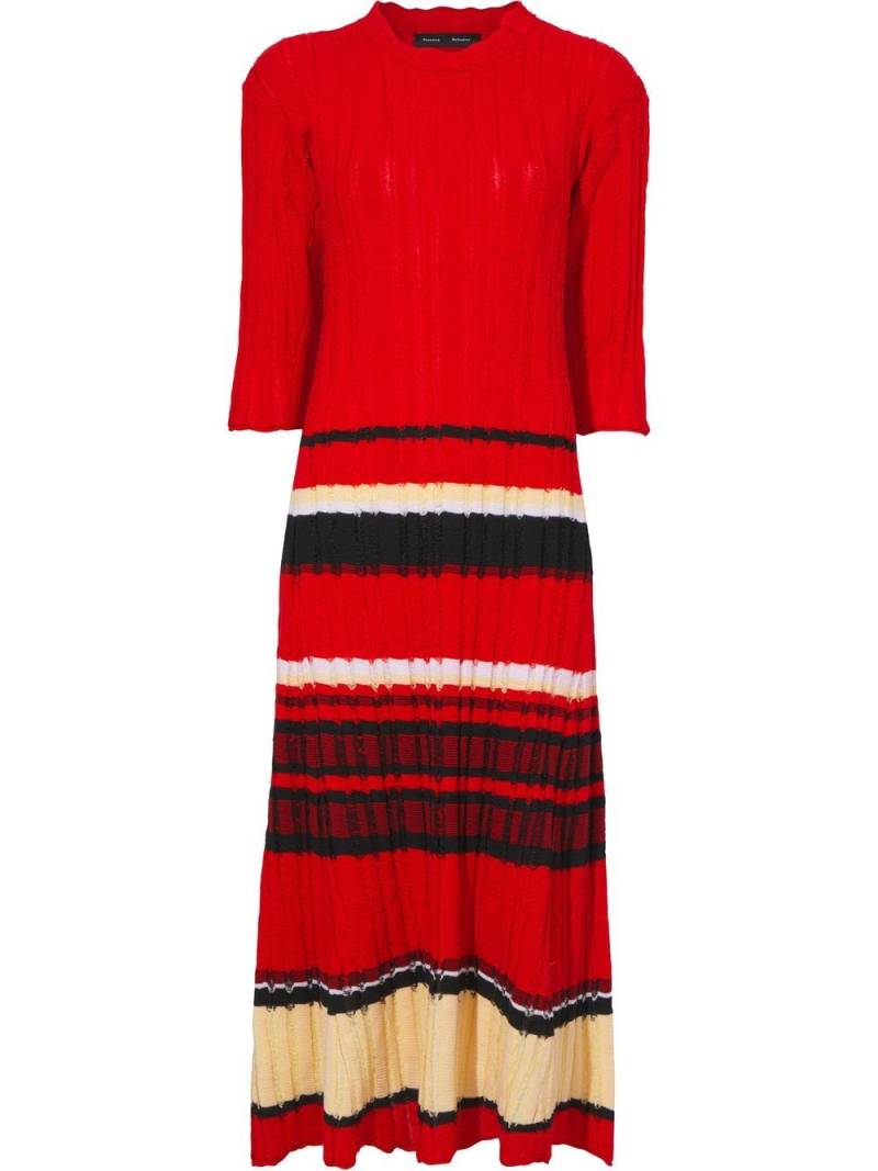 Proenza Schouler striped fil coupé knit dress - Red von Proenza Schouler