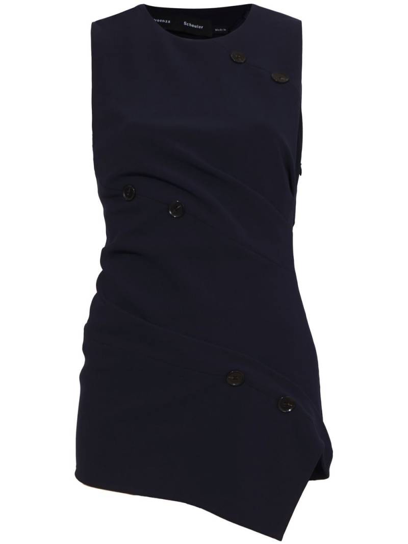 Proenza Schouler twisted-detail sleeveless blouse - Blue von Proenza Schouler