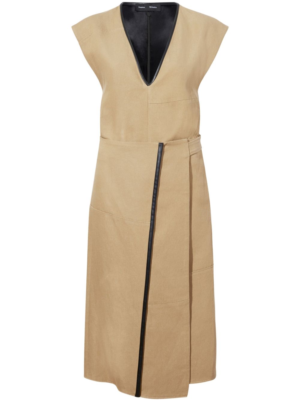 Proenza Schouler v-neck cotton blend wrap dress - Neutrals von Proenza Schouler