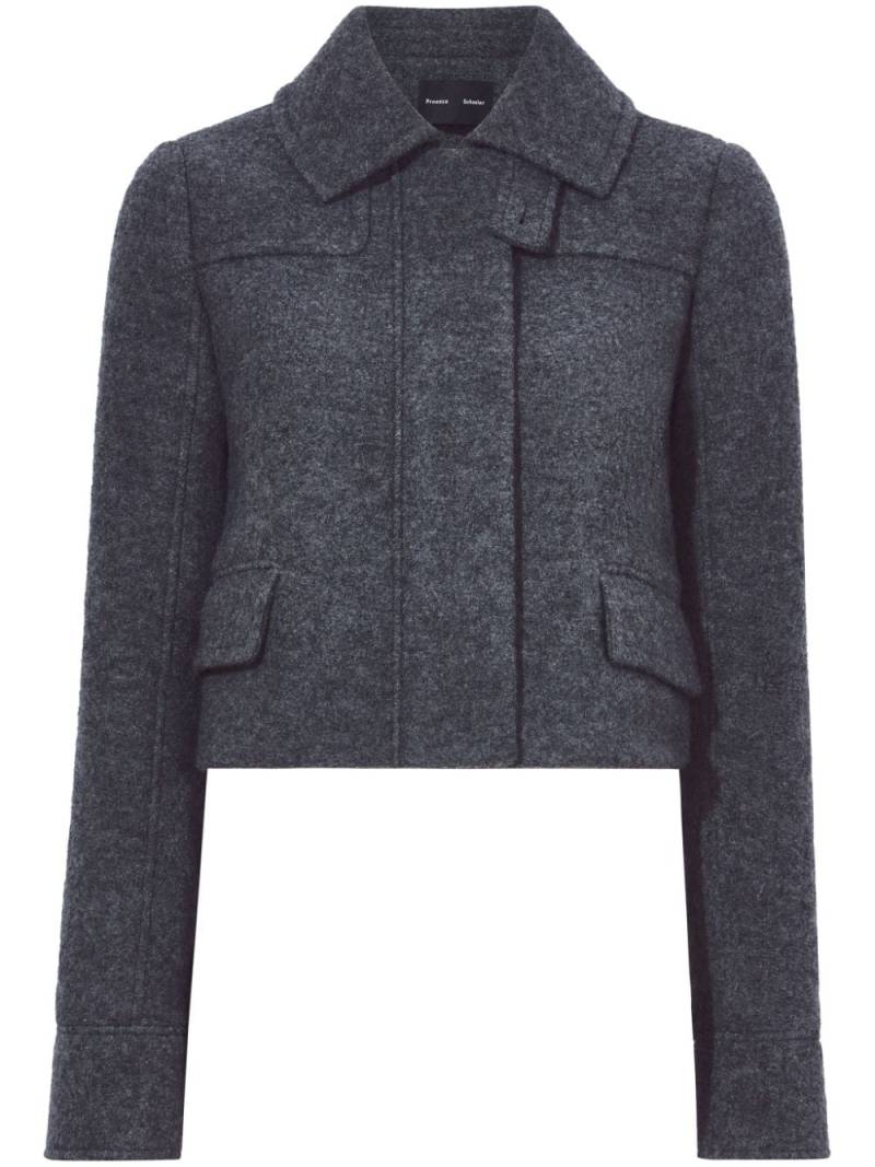 Proenza Schouler zipped wool cropped jacket - Grey von Proenza Schouler