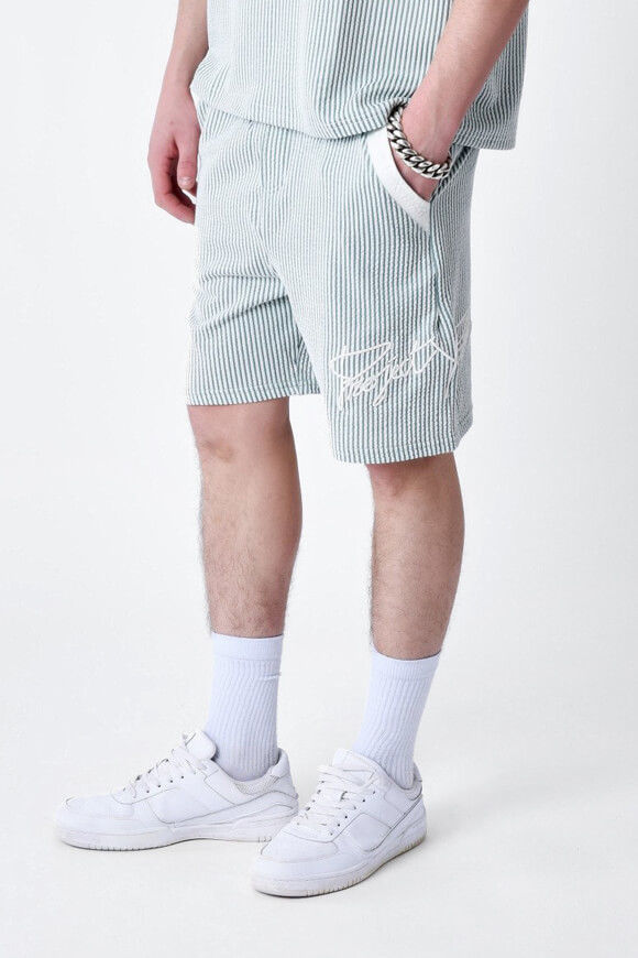 Project X Shorts mit Strukturstoff | Green + Offwhite | Herren  | L von Project X