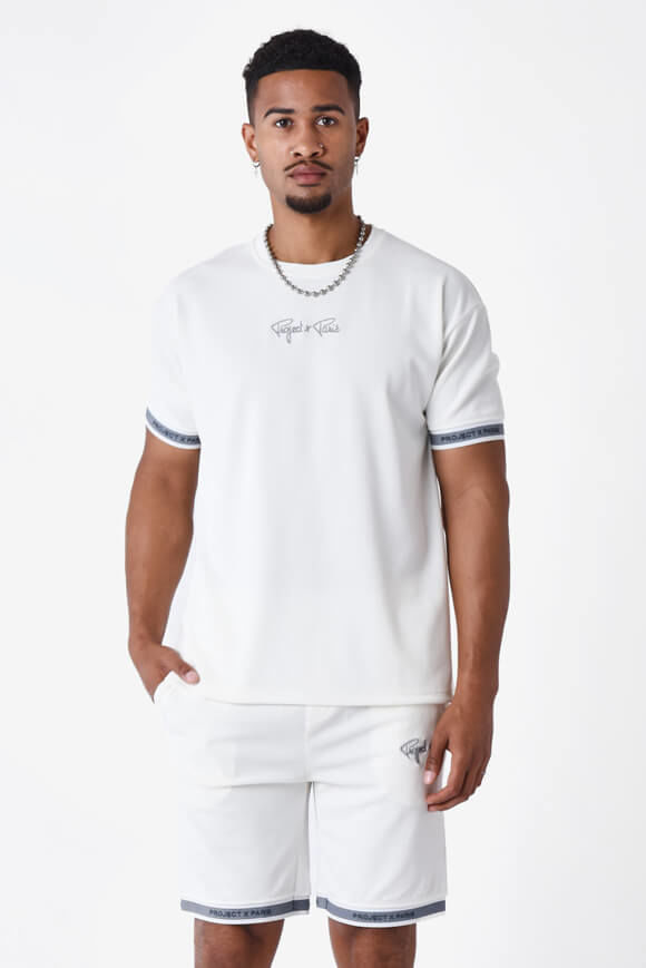 Project X Strukturiertes T-Shirt | Offwhite | Herren  | M von Project X