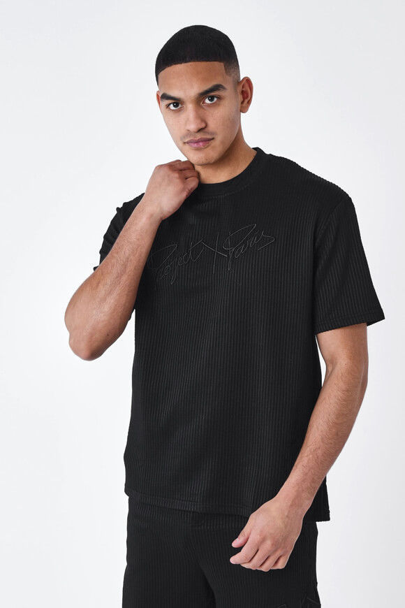 Project X T-Shirt mit Strukturstoff | Black | Herren  | XL von Project X