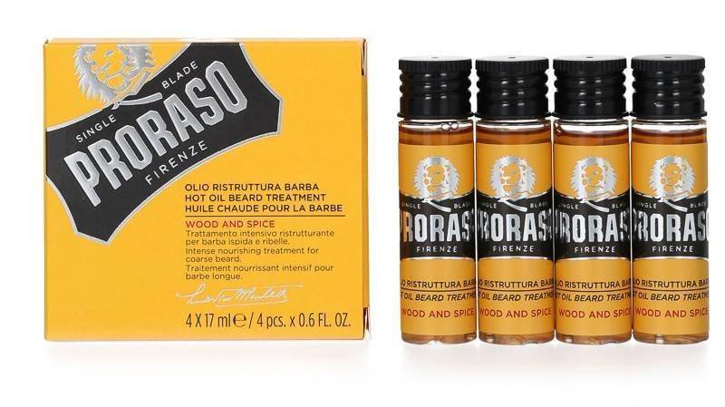 Hot Oil Beard Treatment Wood & Spice Wood & Spice 4x17ml Damen  4 pezzi von Proraso