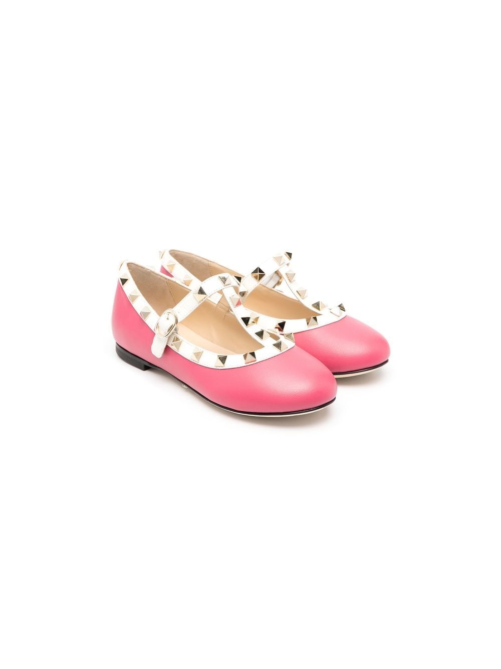 Prosperine Kids stud-detail leather ballerina shoes - Pink von Prosperine Kids