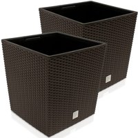 Blumentopf Rato Low 2er-Set Umbra 32x32x33cm von Deuba®