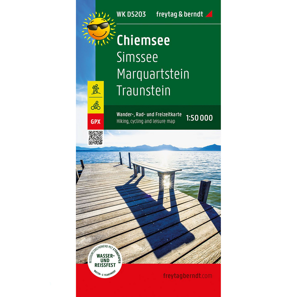 PublicPress WK D5203 Chiemsee Wander-, Radkarte von PublicPress