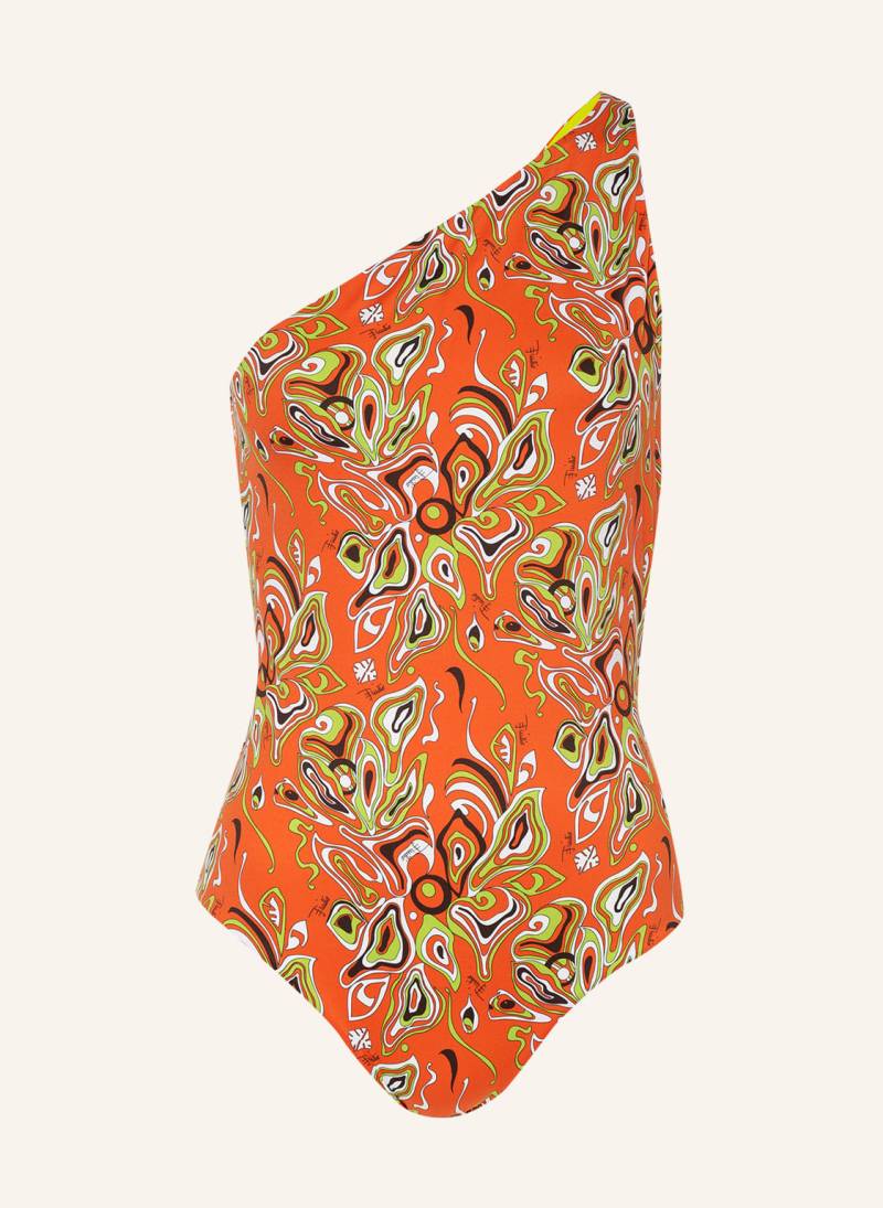 Pucci One-Shoulder-Badeanzug orange von Pucci