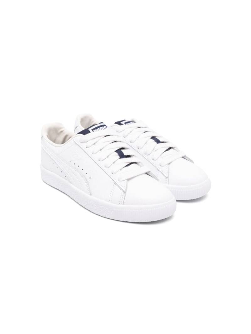 Puma Kids Clyde Varsity II leather sneakers - White von Puma Kids