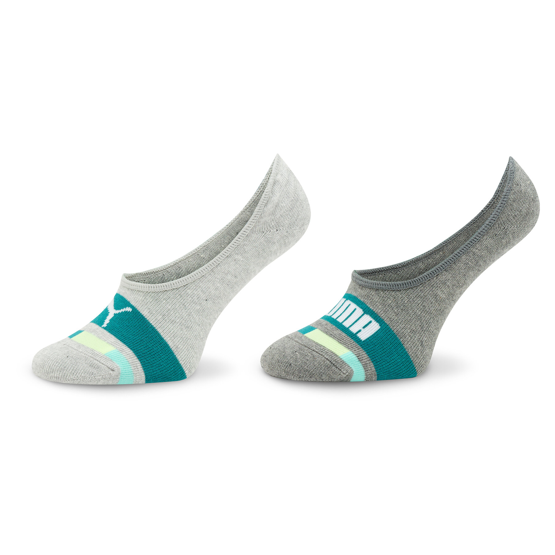 2er-Set Kinder Sneakersocken Puma Kids Seasonal Footie 2P 938009 Grau von Puma