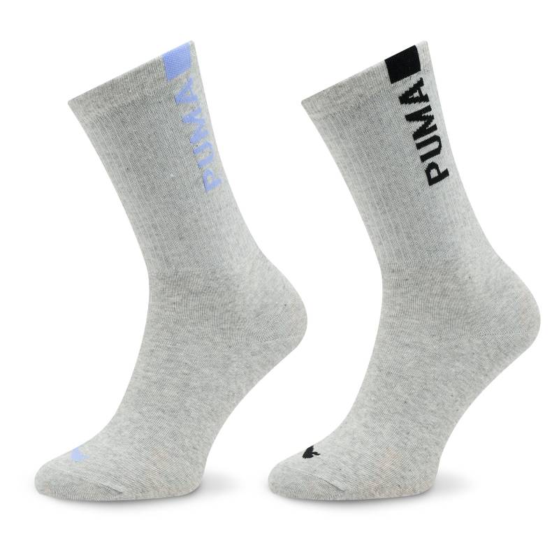 2er-Set hohe Damensocken Puma Women Slouch Sock 2P 938005 Grau von Puma