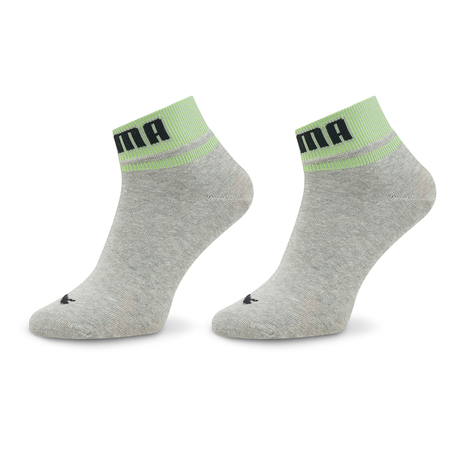 2er-Set hohe Unisex-Socken Puma Unisex New Heritage Quarter 2P 938021 Grau von Puma