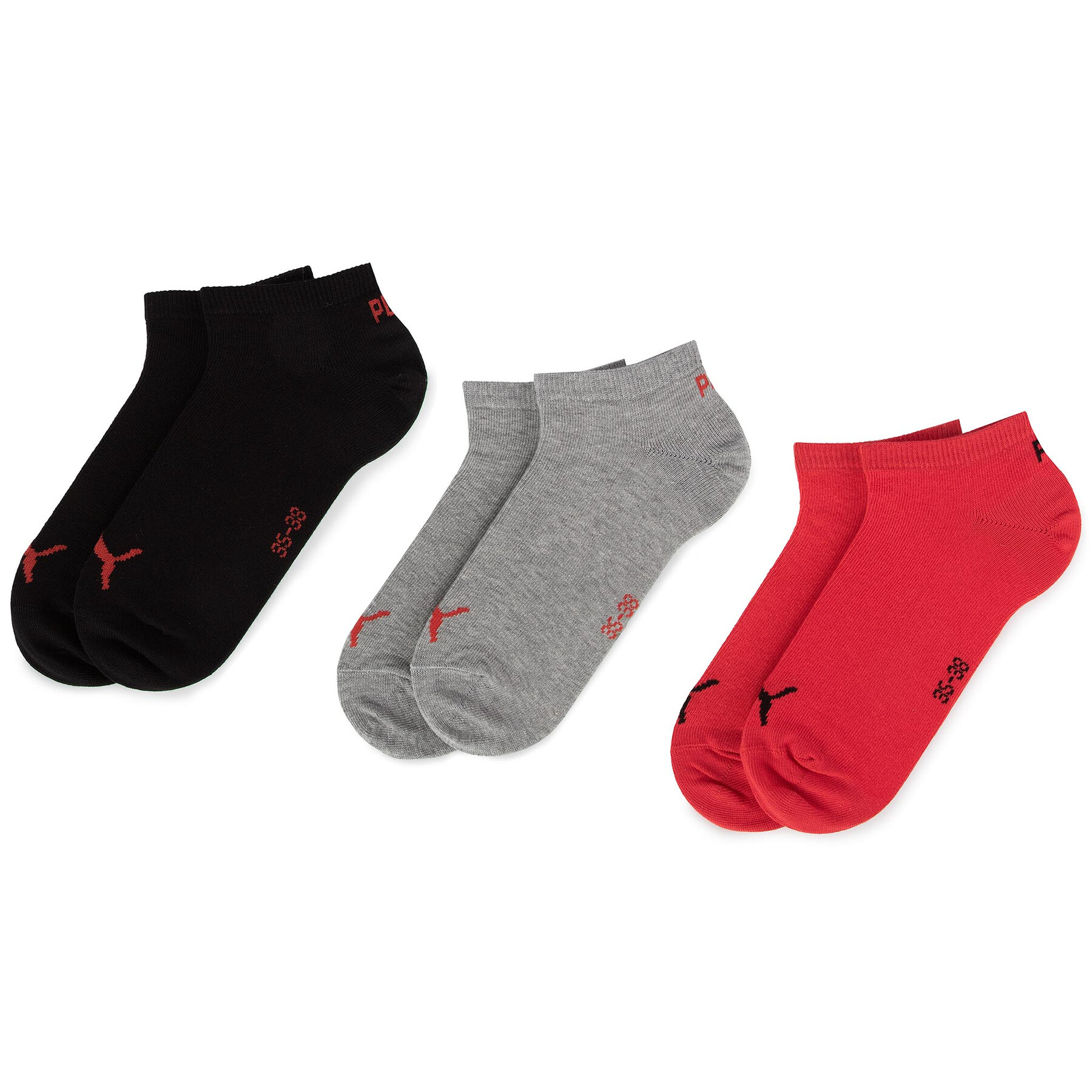 3er-Set niedrige Unisex-Socken Puma 261080001 Grau von Puma