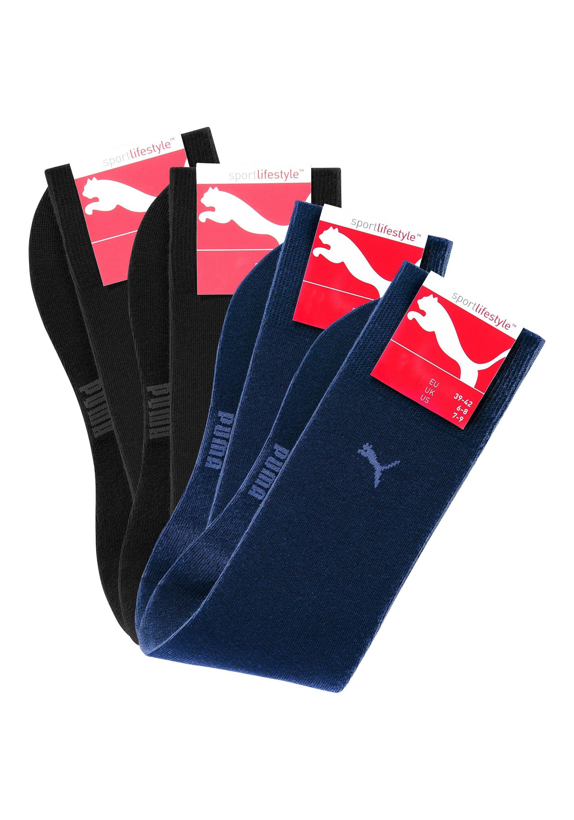 PUMA Basicsocken, (4er-Pack), mit druckfreiem Komfortbund von Puma