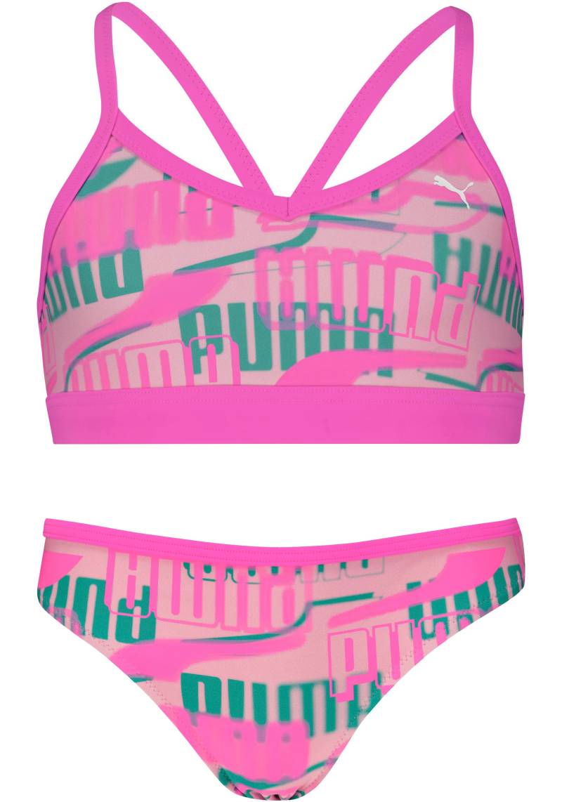 PUMA Bustier-Bikini, (Set, 2 St.), mit allover Logoprint von Puma