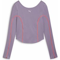 PUMA Damen Fitnessshirt Cloudspun Cropped lila | M von Puma