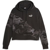 PUMA Damen Hoodie Power Cat marbleized schwarz | M von Puma