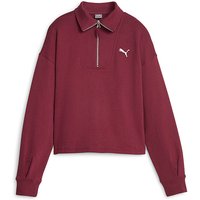 PUMA Damen Sweater HER Half Zip dunkelrot | L von Puma