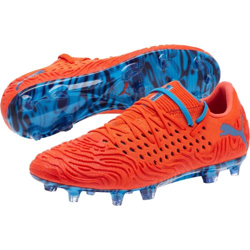 PUMA FUTURE 19.1 NETFIT LOW FG/AG / Schuhe für Erwachsene - Red Blast / Bleu Azur (Grösse: 41) von Puma