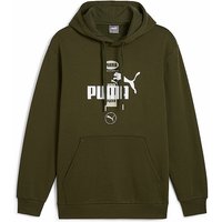 PUMA Herren Hoodie Power Graphic Logo olive | L von Puma