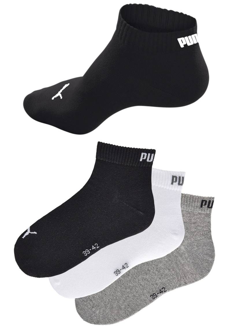 PUMA Kurzsocken, (3 Paar), mit Rippbündchen von Puma