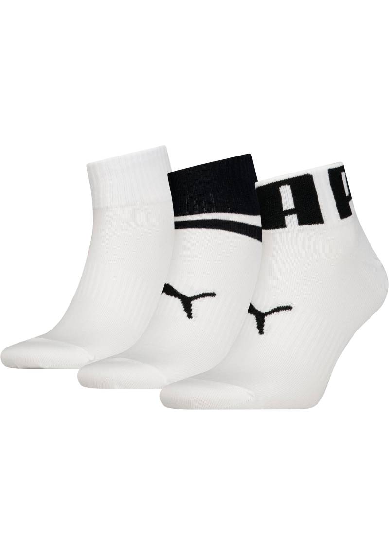 PUMA Kurzsocken »Unisex PUMA UNISEX BIG LOGO QUARTER«, (Packung, 3 Paar), mit Logostickerei von Puma