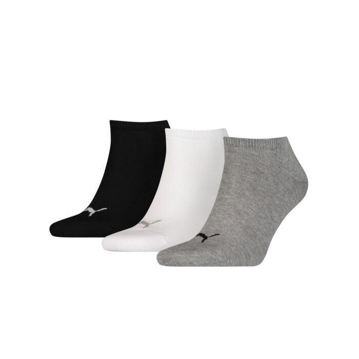 Puma Sneaker Socken unisex 3er Pack, schwarz-weiss-grau, 35–38 von Puma