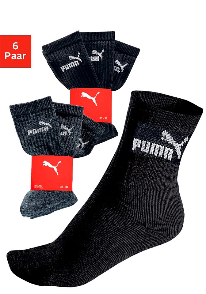 PUMA Sportsocken, (6er-Pack), mit klassischer Rippe von Puma