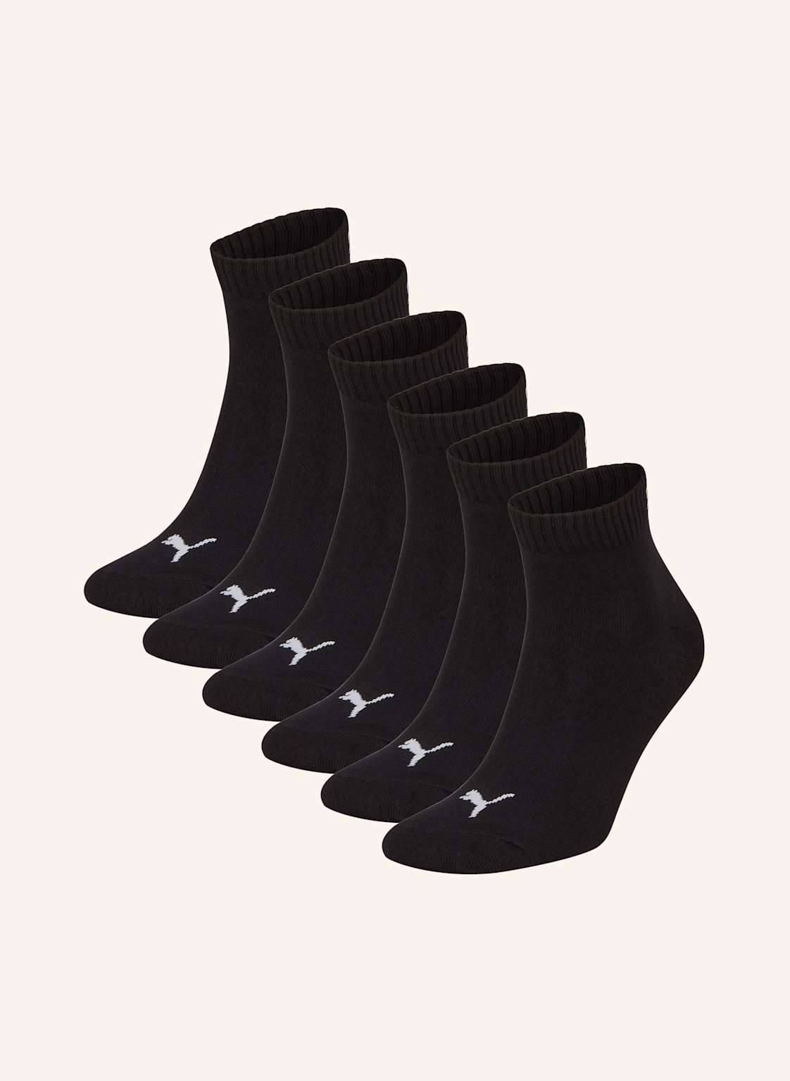 Puma 6er-Pack Socken Quarter Plain schwarz Puma 6er-Pack Socken Quarter Plain schwarz von Puma