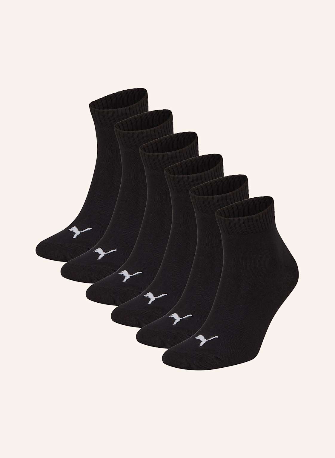 Puma 6er-Pack Socken Quarter Plain schwarz von Puma