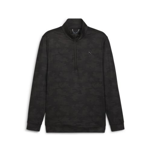 Puma Cloudspun Camo 1/4 Zip - puma black (Grösse: S) von Puma