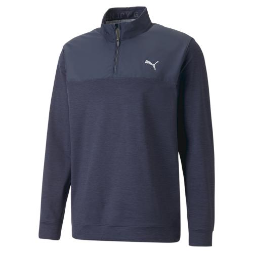 Puma Cloudspun Colorblock 1/4 Zip - navy blazer (Grösse: L) von Puma