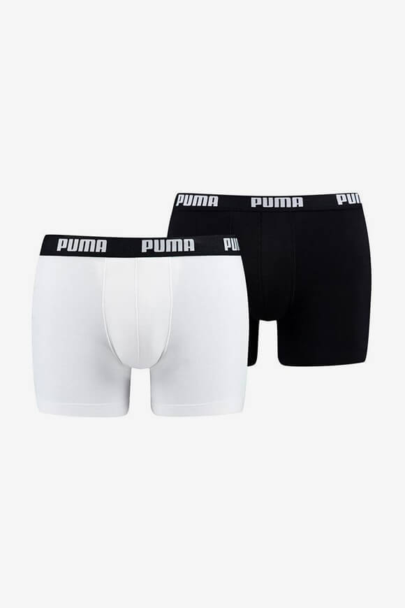 Puma Doppelpack Boxershorts | Black + White | Herren  | L von Puma