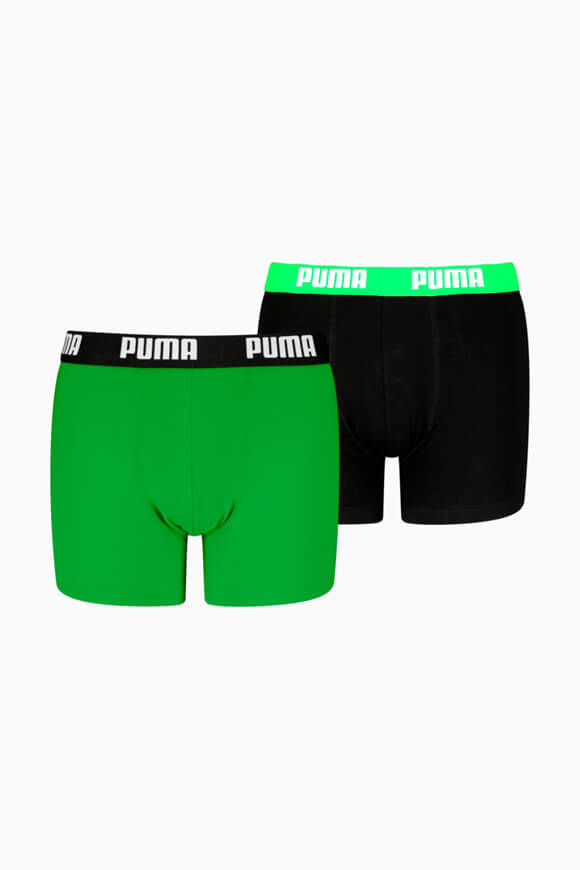 Puma Doppelpack Boxershorts | Green + Black | Jungen  | 152 von Puma