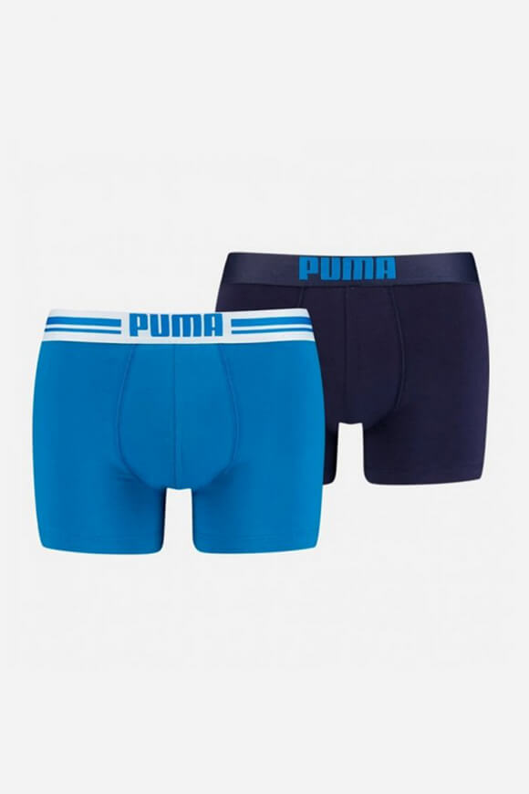 Puma Doppelpack Boxershorts | Navy + Marina Blue | Herren  | L von Puma