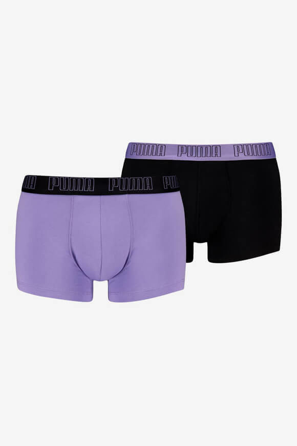 Puma Doppelpack Boxershorts | Purple + Black | Herren  | L von Puma