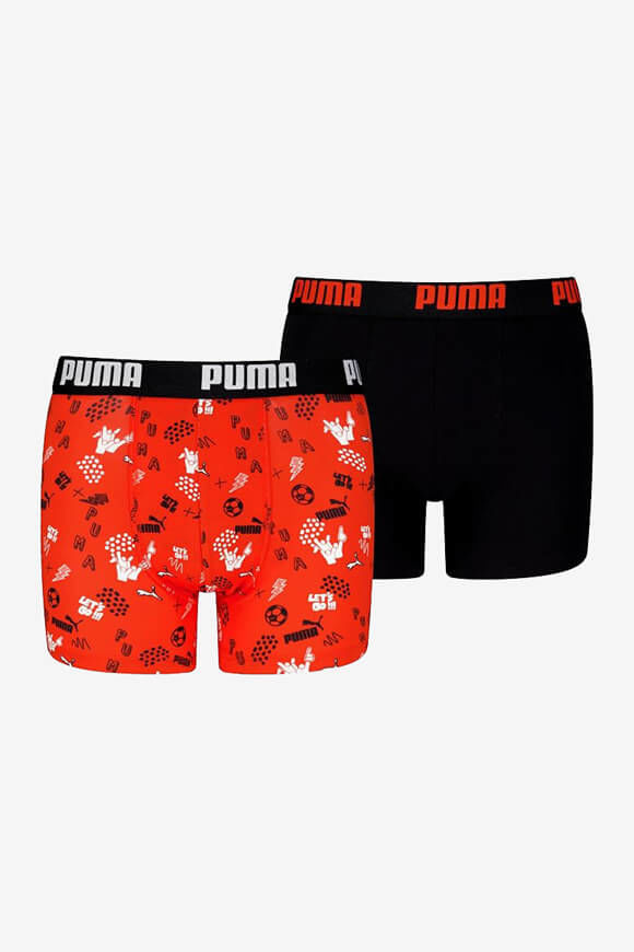 Puma Doppelpack Boxershorts | Red + Black | Jungen  | 164 von Puma