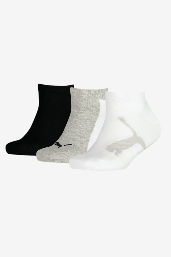 Puma Dreierpack Kids Socken | Weiss + Grau meliert + Schwarz | Jungen  | EU31-34 von Puma