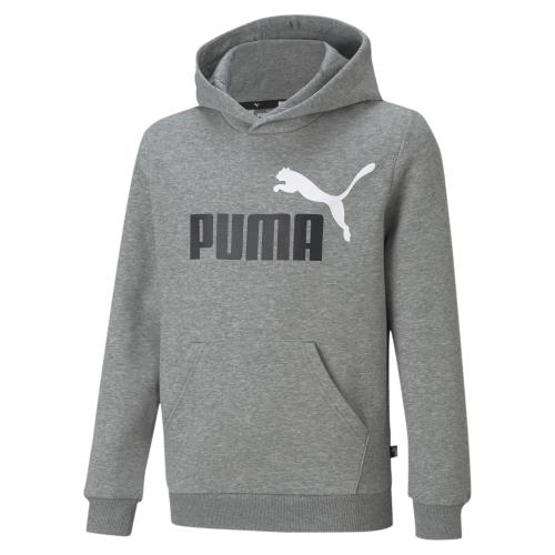 Puma ESS+ 2 Col Big Logo Hoodie FL B - medium gray heather (Grösse: 164) von Puma
