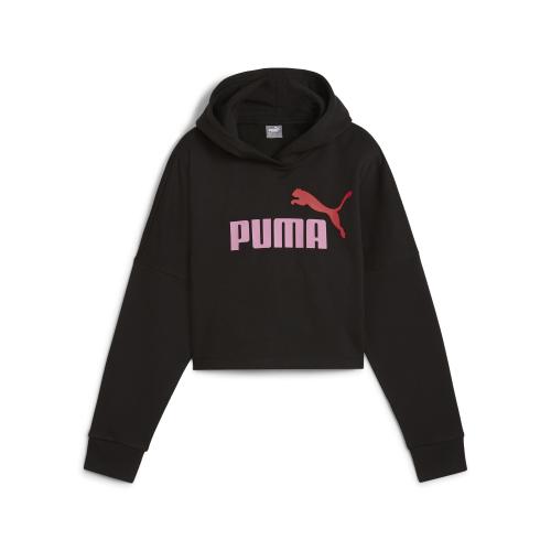 Puma ESS Logo Cropped Hoodie G - puma black (Grösse: 116) von Puma