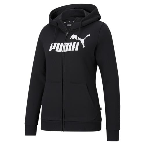 Puma ESS Logo Full-Zip Hoodie FL - Puma Black (Grösse: XS) von Puma