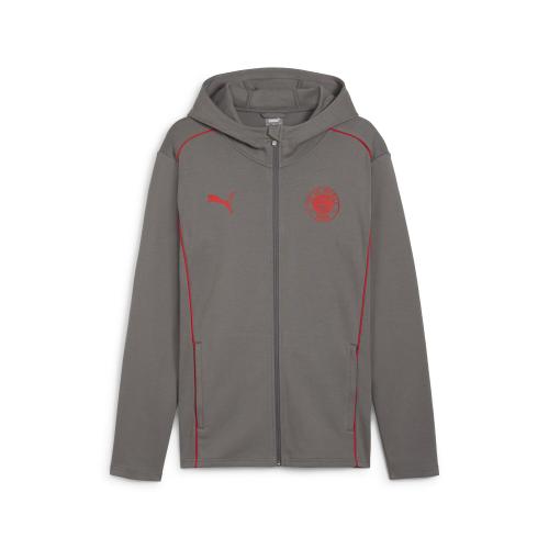 Puma FCSP Casuals Hooded Jkt - flat medium gray (Grösse: M) von Puma