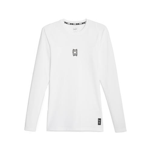 Puma Hoops Team LS Top Baselayer - puma white (Grösse: S) von Puma