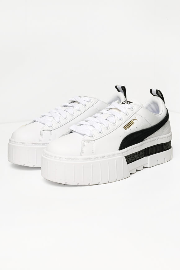 Puma Mayze Plateau Sneaker | Weiss + Schwarz | Damen  | EU36 von Puma