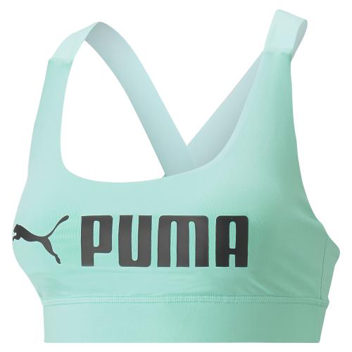 Puma Mid Impact Puma Fit Bra - electric peppermint (Grösse: S) von Puma