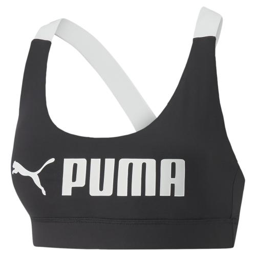 Puma Mid Impact Puma Fit Bra - puma black (Grösse: L) von Puma