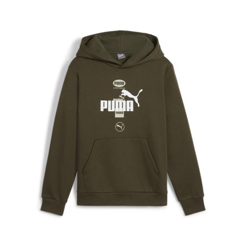 Puma POWER Graphic Hoodie FL B - dark olive (Grösse: 164) von Puma