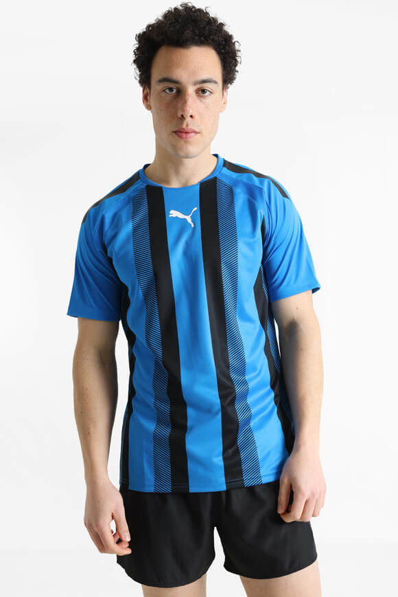 Puma Teamliga Striped T-Shirt | Electric Blue | Herren  | L von Puma