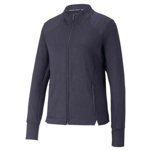 Puma W Cloudspun Heather Full Zip Jacket - navy blazer heather (Grösse: L) von Puma