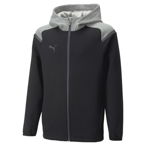 Puma teamCUP Casuals Hooded Jkt Jr - puma black (Grösse: 152) von Puma